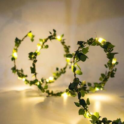 2M LED String Lights - Leafs Garland[Features]: low power consumption, high efficiency, long life, cold light source, long time lighting, rich colors Easy to install, low maintenance rate, not easy to break, high brightness, easy to bend, high temperature